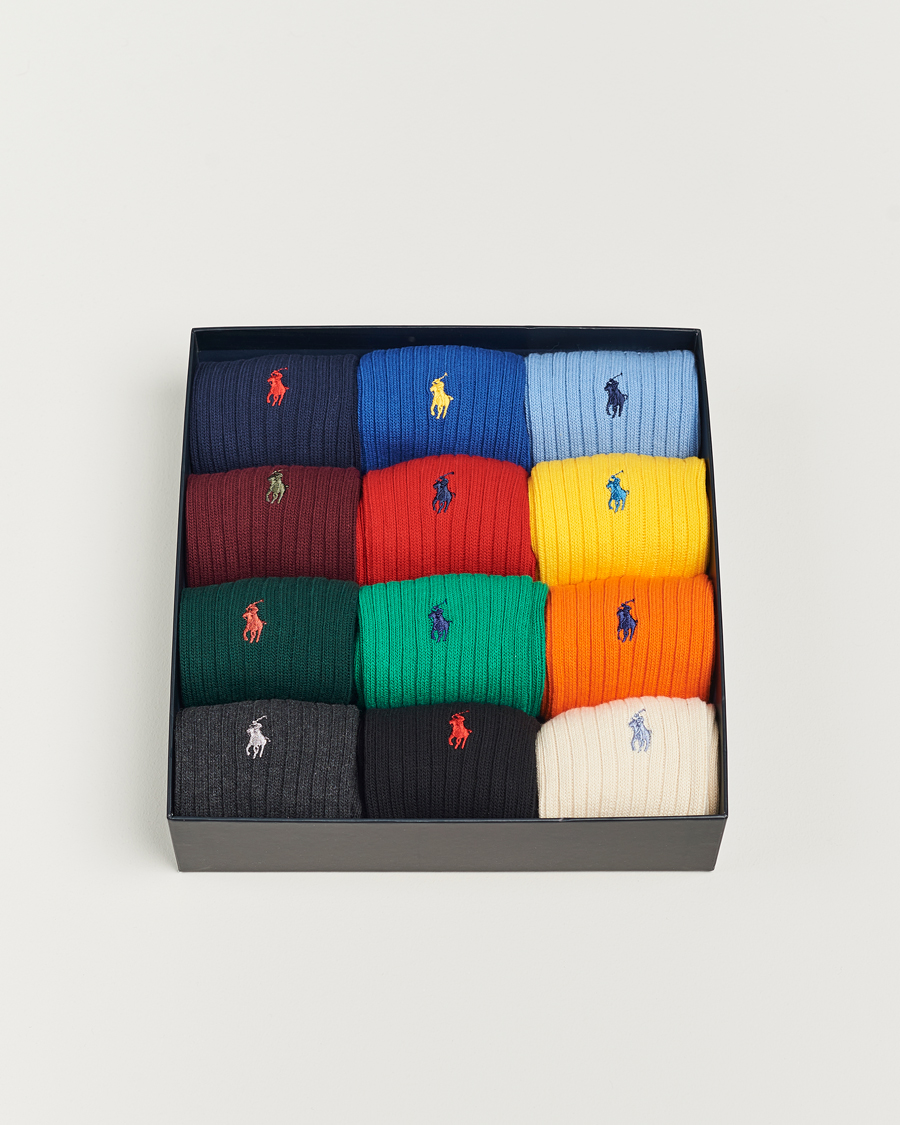 Men | Underwear & Socks | Polo Ralph Lauren | 12-Pack Cotton Crew Socks Multi