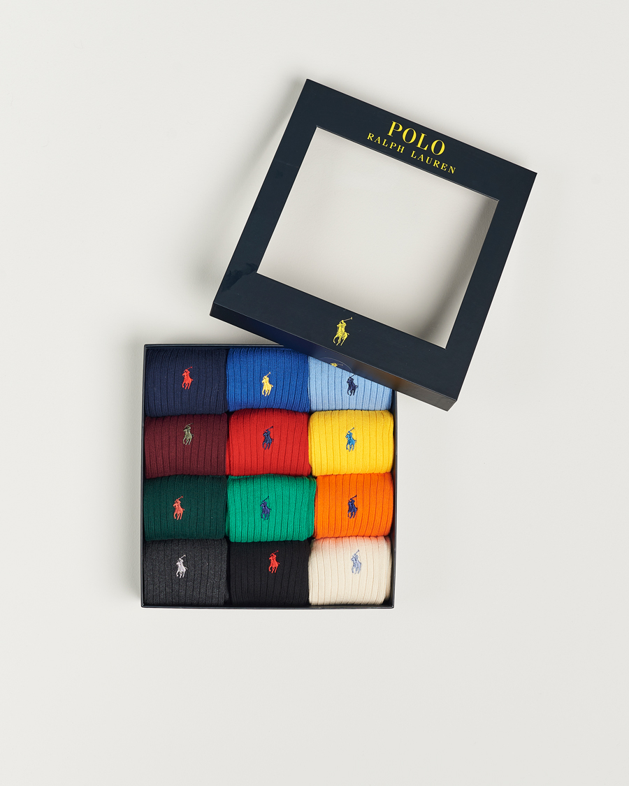 Men | Underwear & Socks | Polo Ralph Lauren | 12-Pack Cotton Crew Socks Multi