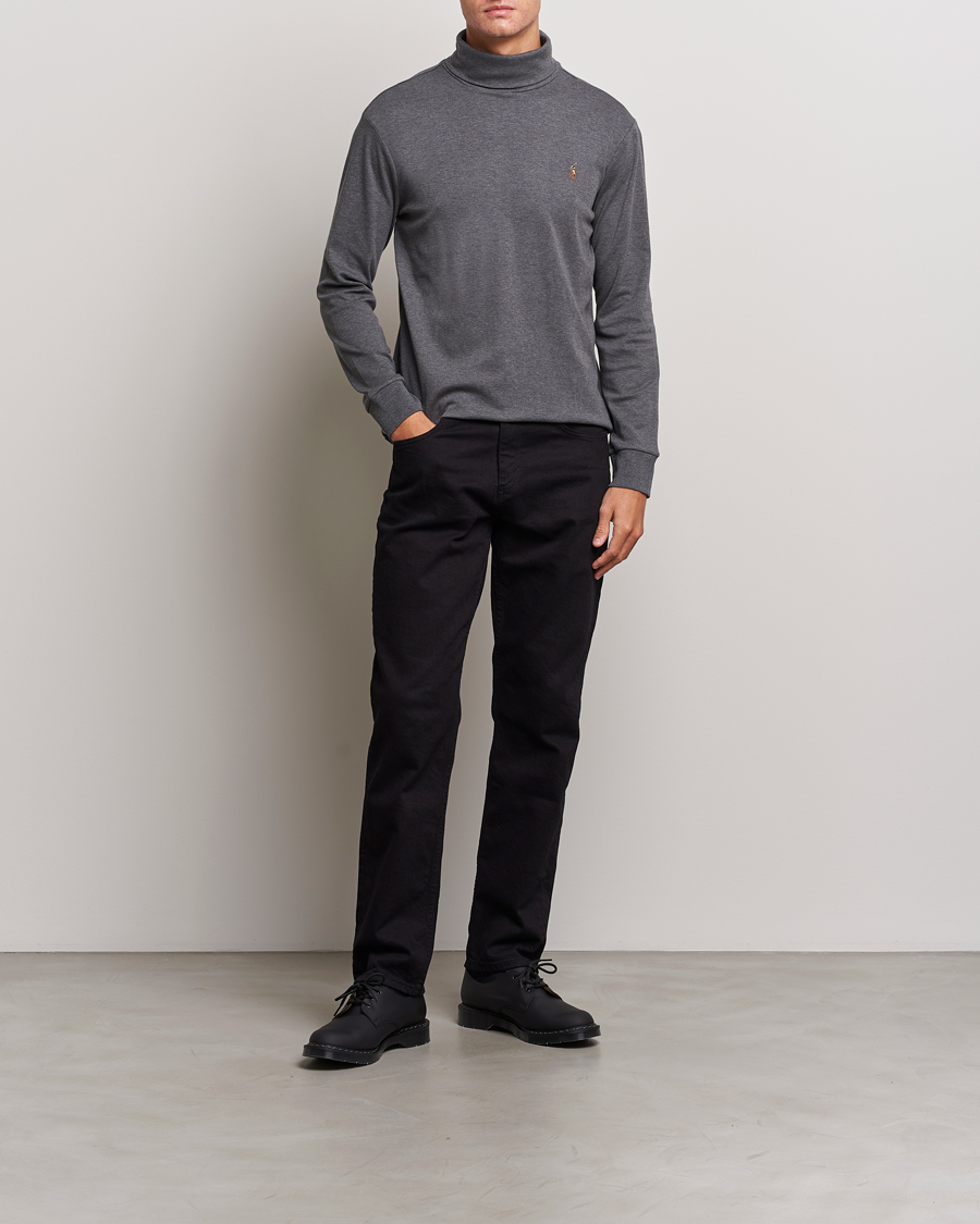 Men | Sweaters & Knitwear | Polo Ralph Lauren | Luxury Pima Cotton Rollneck Barclay Heather