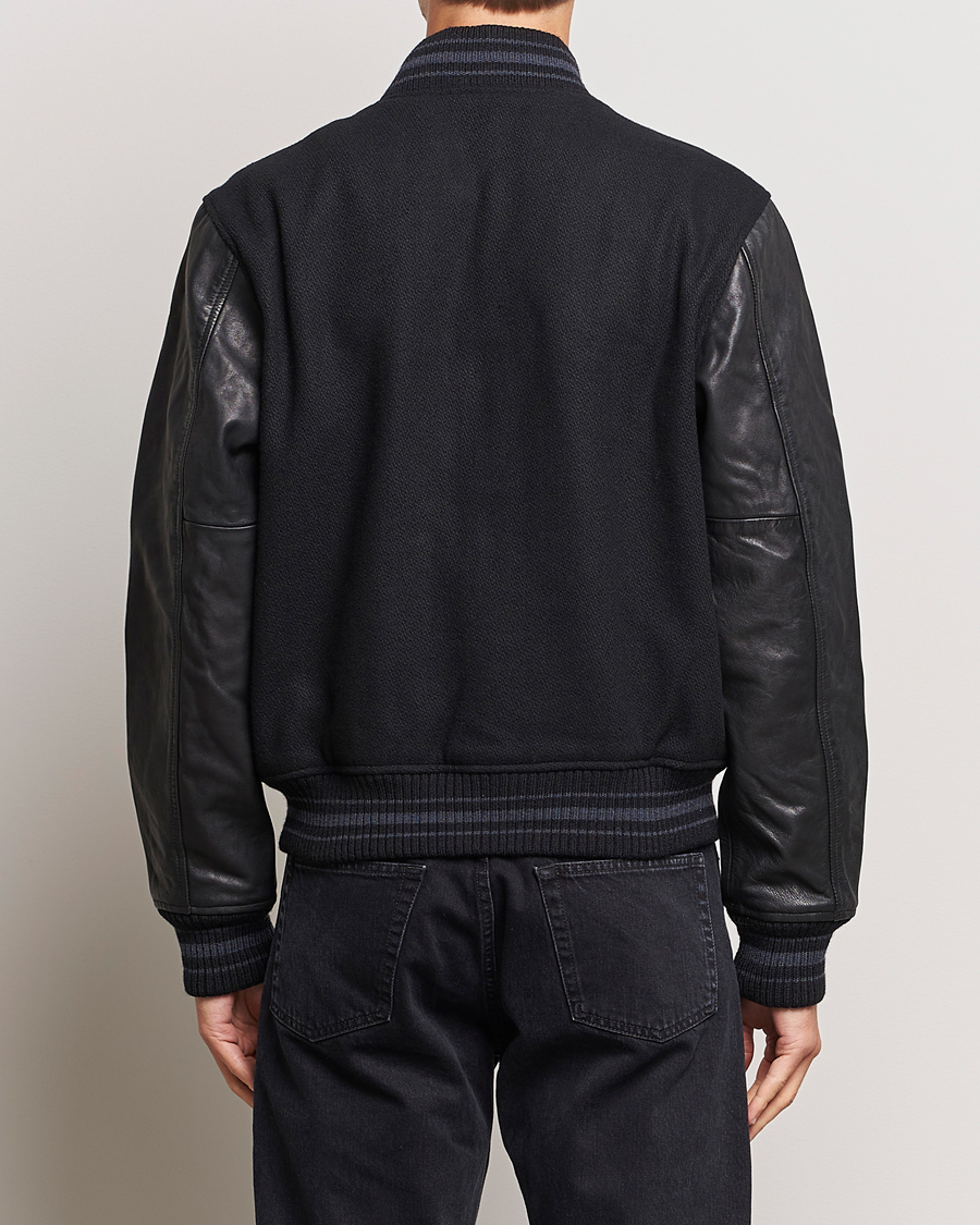 Men | Coats & Jackets | Polo Ralph Lauren | Varsity Lined Bomber Jacket Polo Black