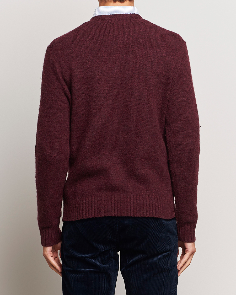 Men | Sweaters & Knitwear | Polo Ralph Lauren | Wool/Cashmere Knitted Bear Sweater Aged Wine Heather
