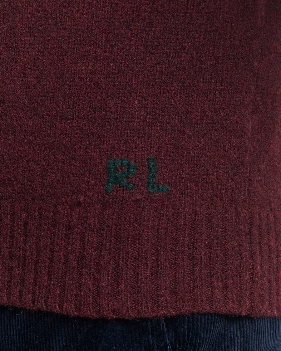 Men | Sweaters & Knitwear | Polo Ralph Lauren | Wool/Cashmere Knitted Bear Sweater Aged Wine Heather