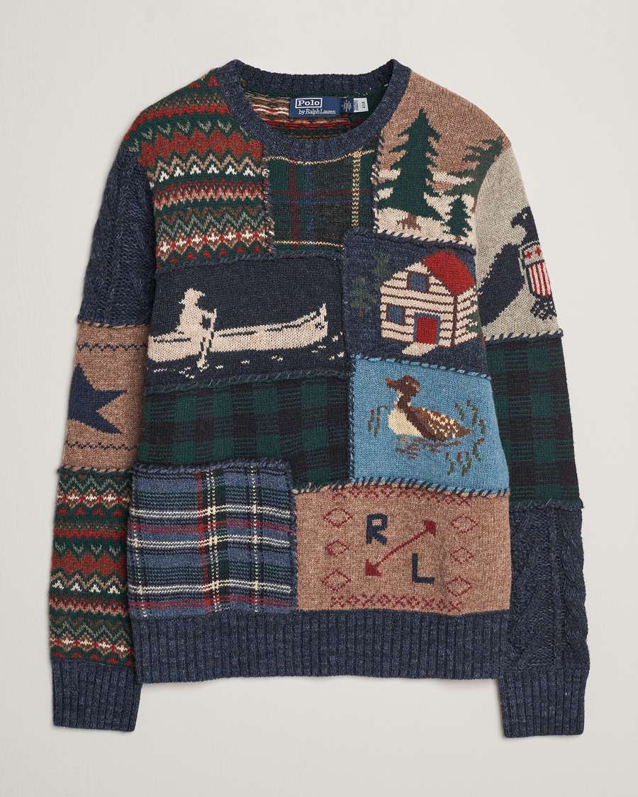 Men | Sweaters & Knitwear | Polo Ralph Lauren | Wool Patchwork Knitted Sweater Multi