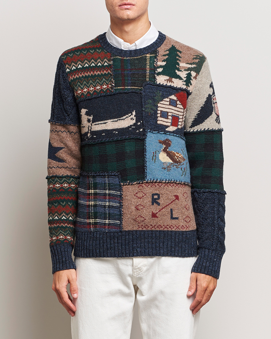 Men | Sweaters & Knitwear | Polo Ralph Lauren | Wool Patchwork Knitted Sweater Multi