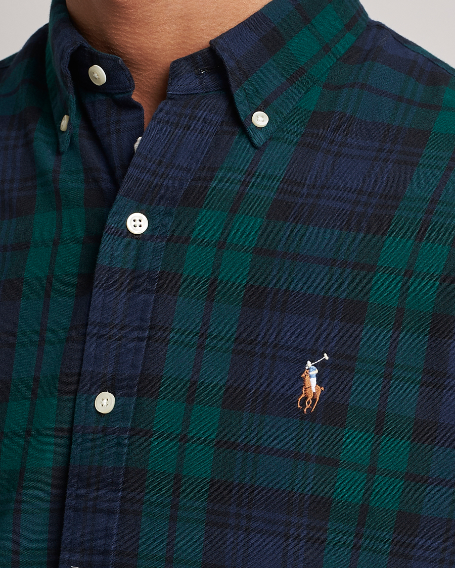 Polo Ralph Lauren Custom Fit Checked Shirt Navy/Green at
