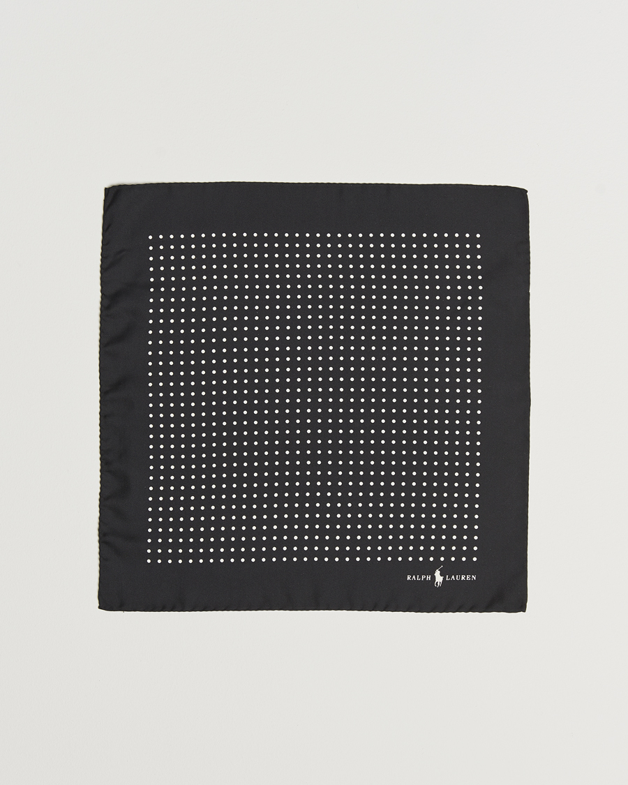 Men |  | Polo Ralph Lauren | Silk Dot Pocket Square Black/White