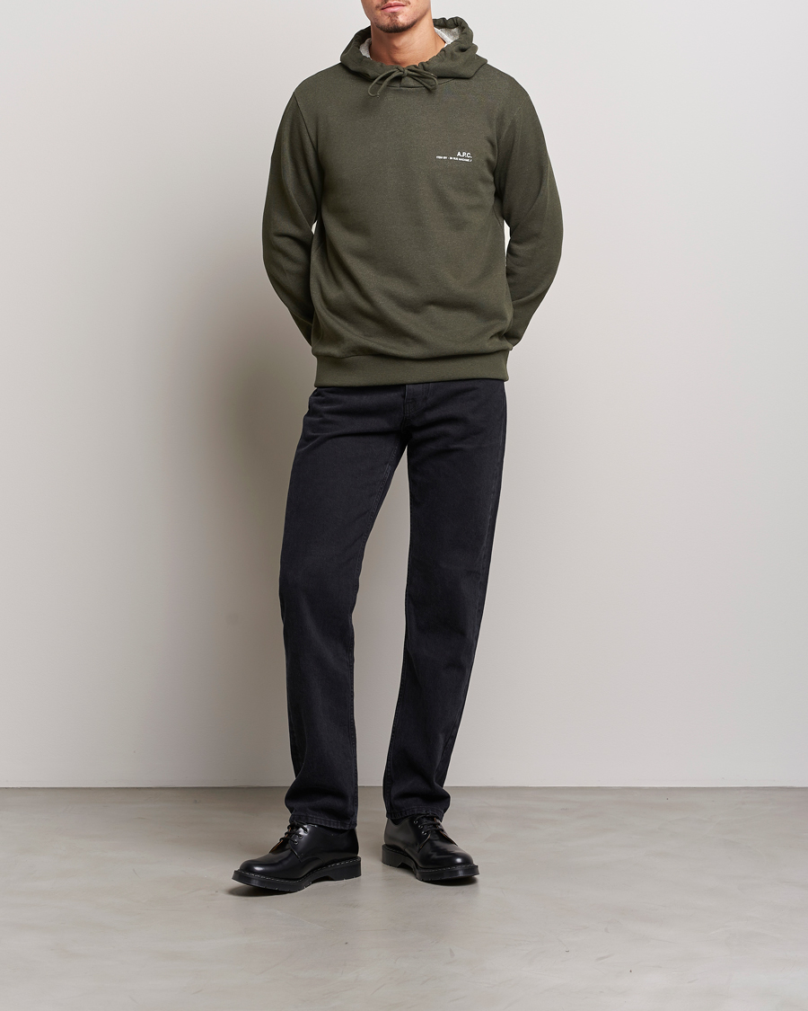 Men | Sweaters & Knitwear | A.P.C. | Item Hoodie Kaki Chine