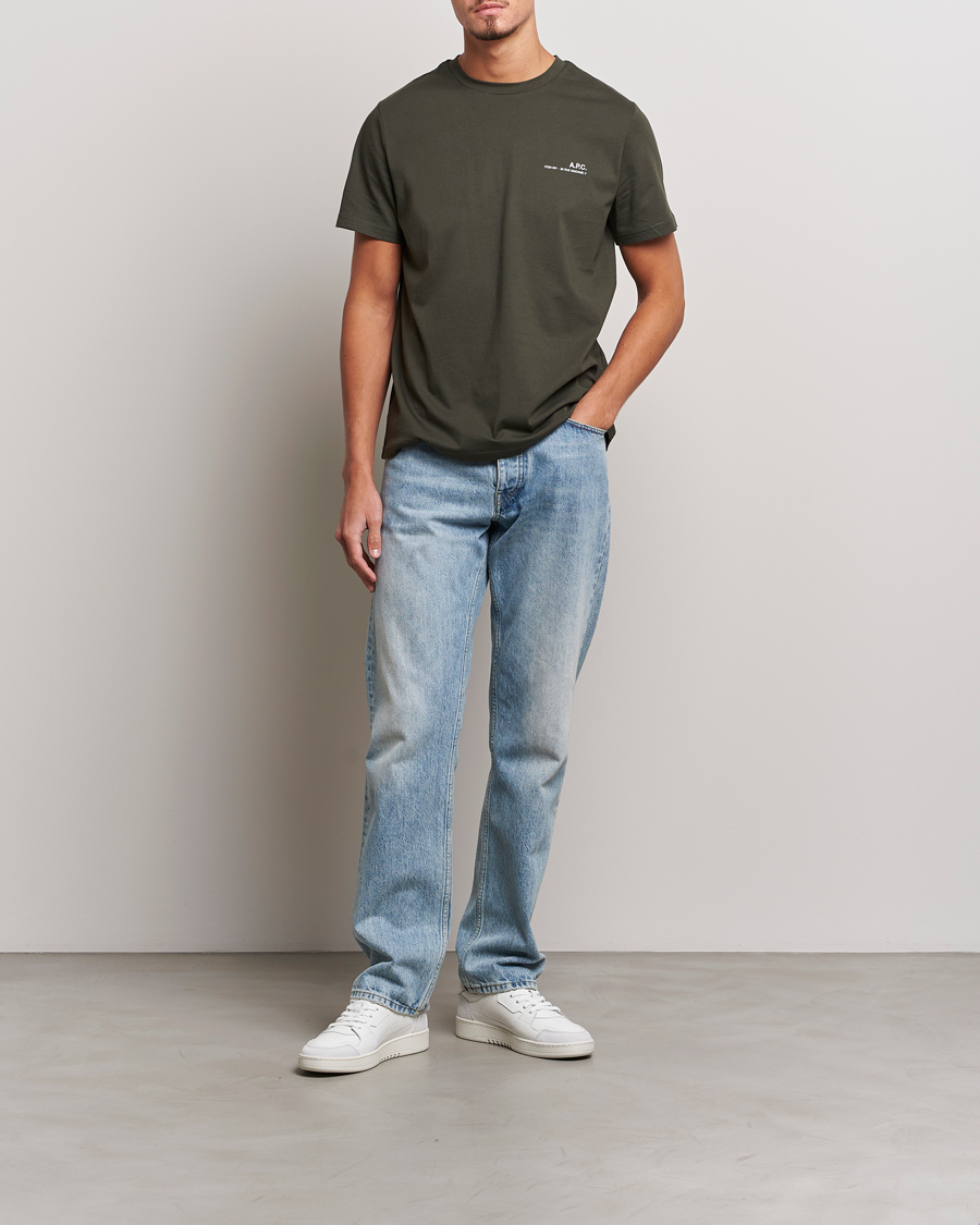 Men | T-Shirts | A.P.C. | Item Short Sleeve T-Shirt Kaki
