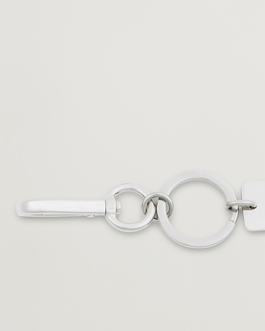 Paul Smith Signature Stripe Keyring Silver at CareOfCarl.com