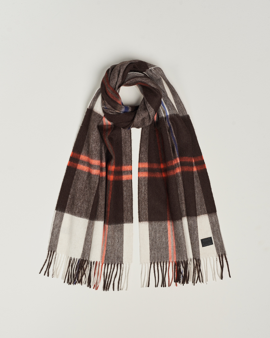 Men |  | Paul Smith | Lambswool Checked Scarf Brown Multi