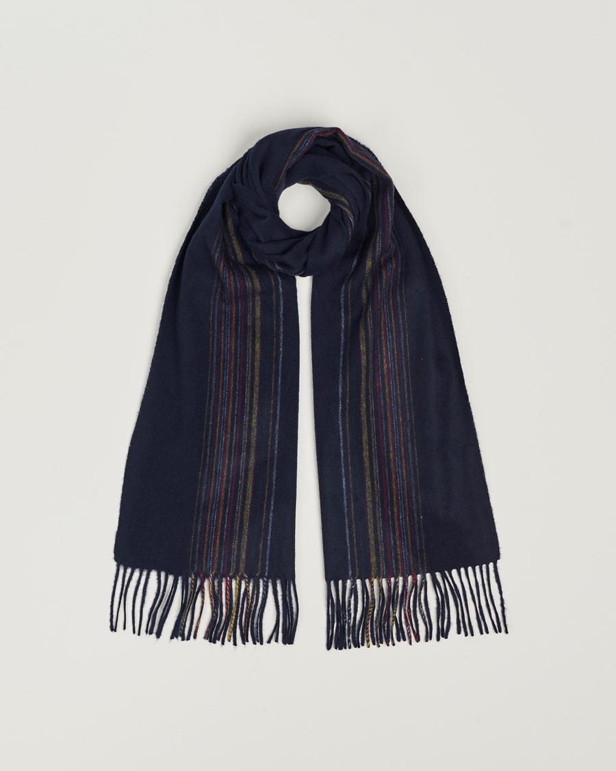 Men | Paul Smith Lambswool/Cashmere Signature Scarf Navy | Paul Smith | Lambswool/Cashmere Signature Scarf Navy