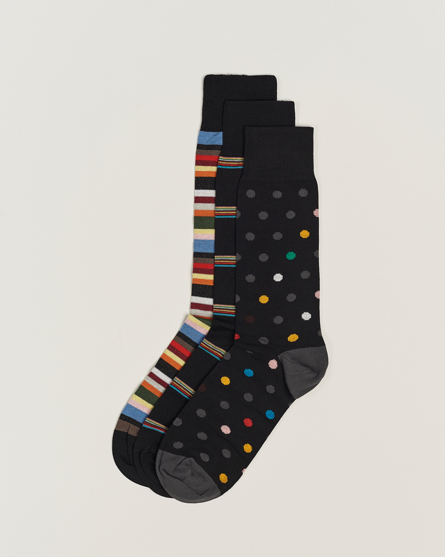 Men | Underwear & Socks | Paul Smith | 3-Pack Signature Tipping Socks Multi