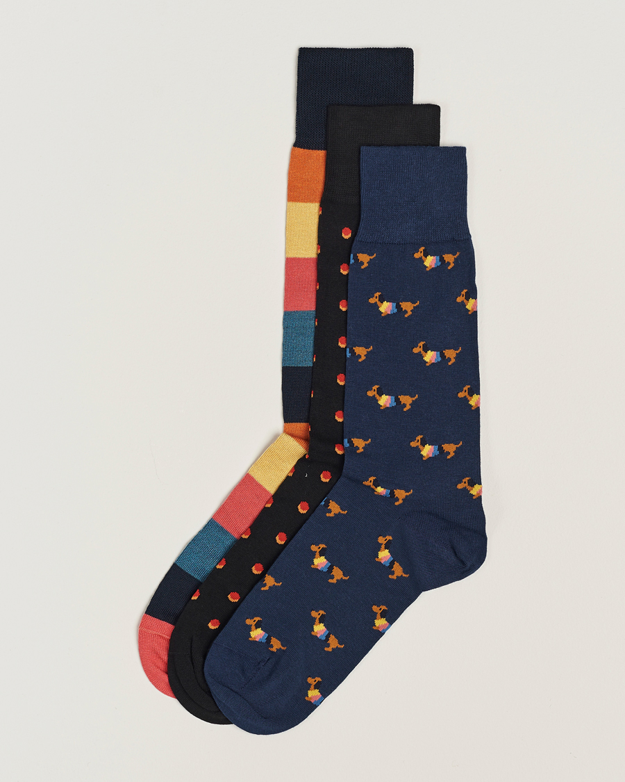 Men | Underwear & Socks | Paul Smith | 3-Pack Novelty Mix Socks Multi