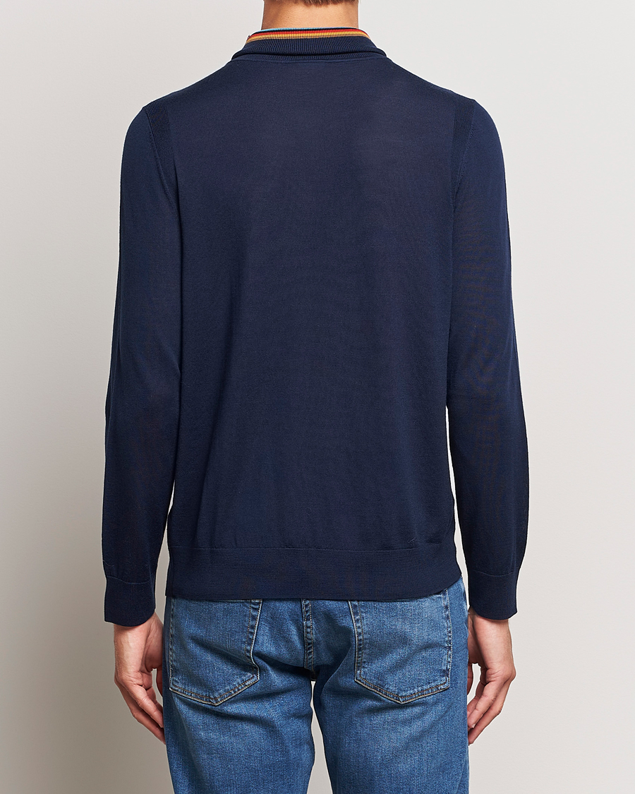Men | Sweaters & Knitwear | Paul Smith | Merino Wool Knitted Polo Navy