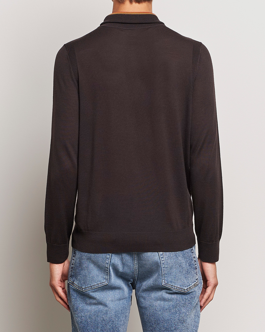 Men | Sweaters & Knitwear | Paul Smith | Merino Wool Knitted Polo Brown