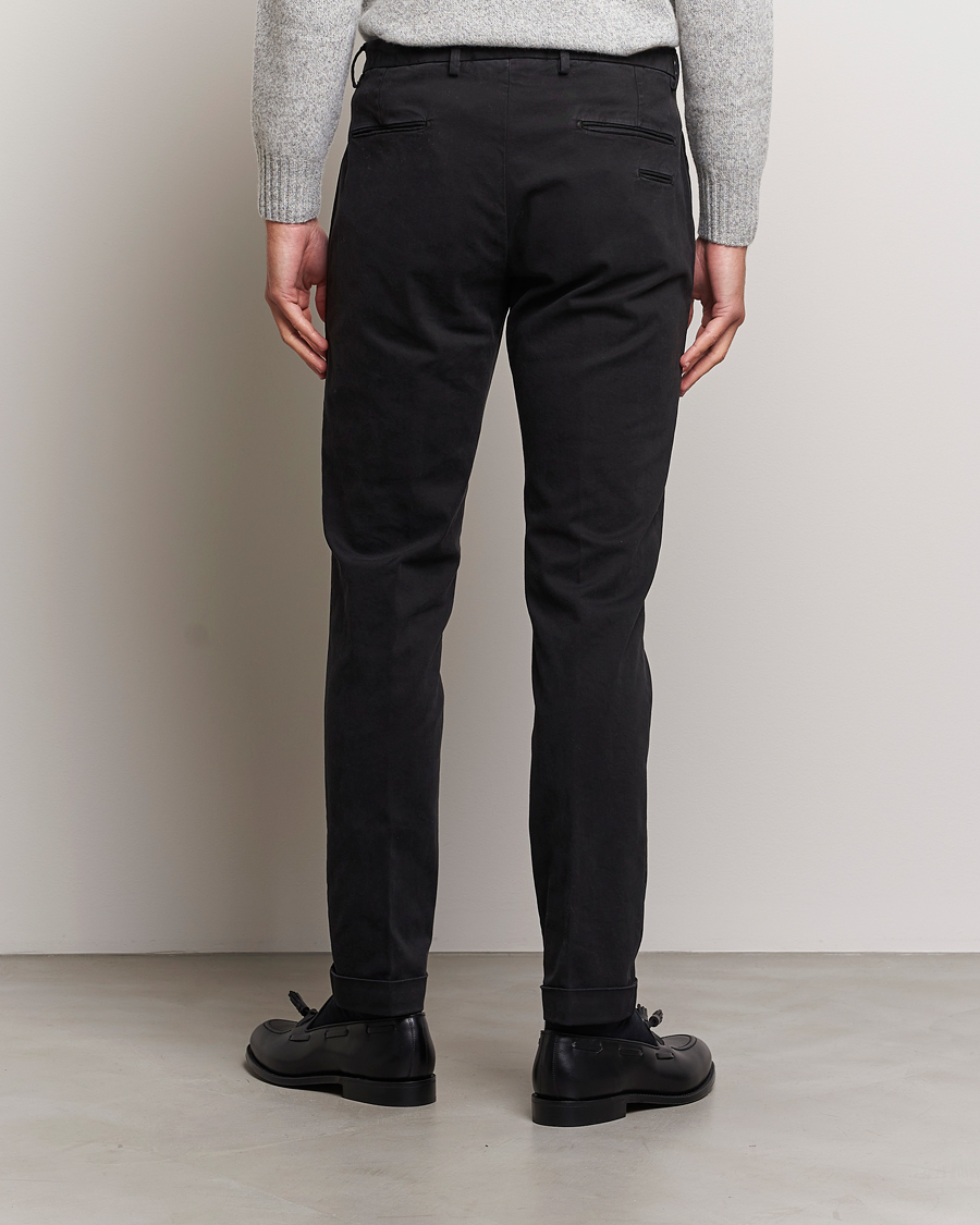 Men | Trousers | Briglia 1949 | Slim Fit Cotton Stretch Chino Black