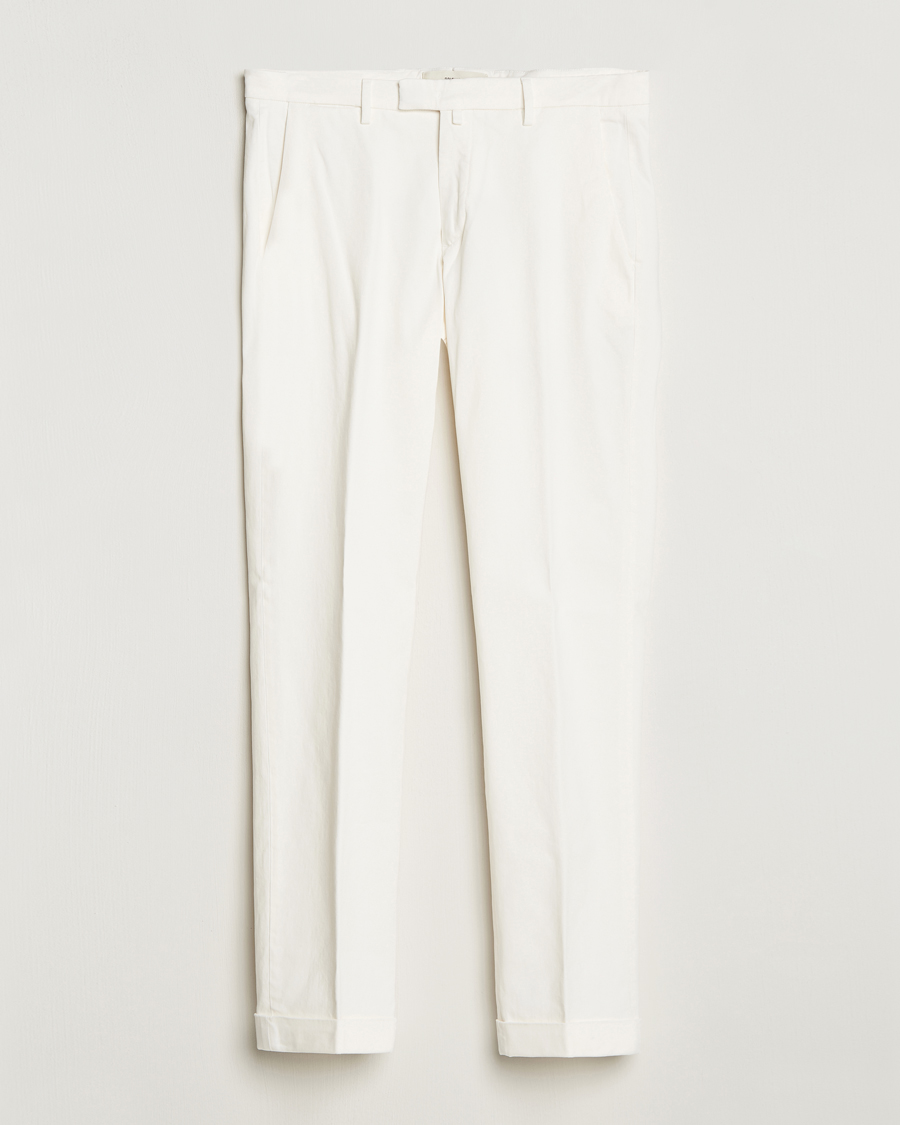 Men | Briglia 1949 | Briglia 1949 | Slim Fit Cotton Stretch Chino Off White
