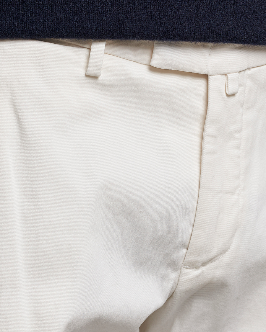 Men | Trousers | Briglia 1949 | Slim Fit Cotton Stretch Chino Off White