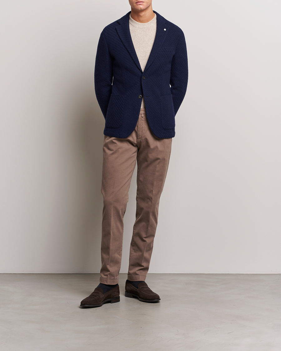 Men | Trousers | Briglia 1949 | Slim Fit Cotton Stretch Chino Taupe