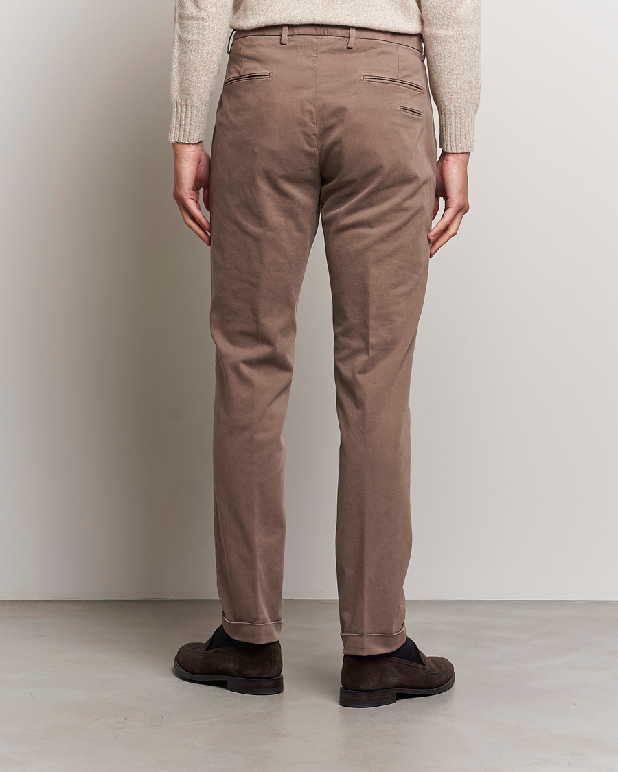Men | Trousers | Briglia 1949 | Slim Fit Cotton Stretch Chino Taupe