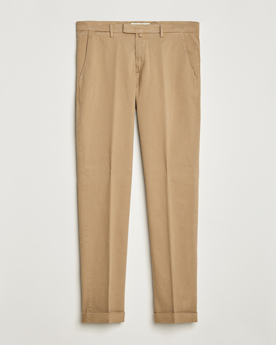 Men | Briglia 1949 | Briglia 1949 | Slim Fit Cotton Stretch Chino Beige