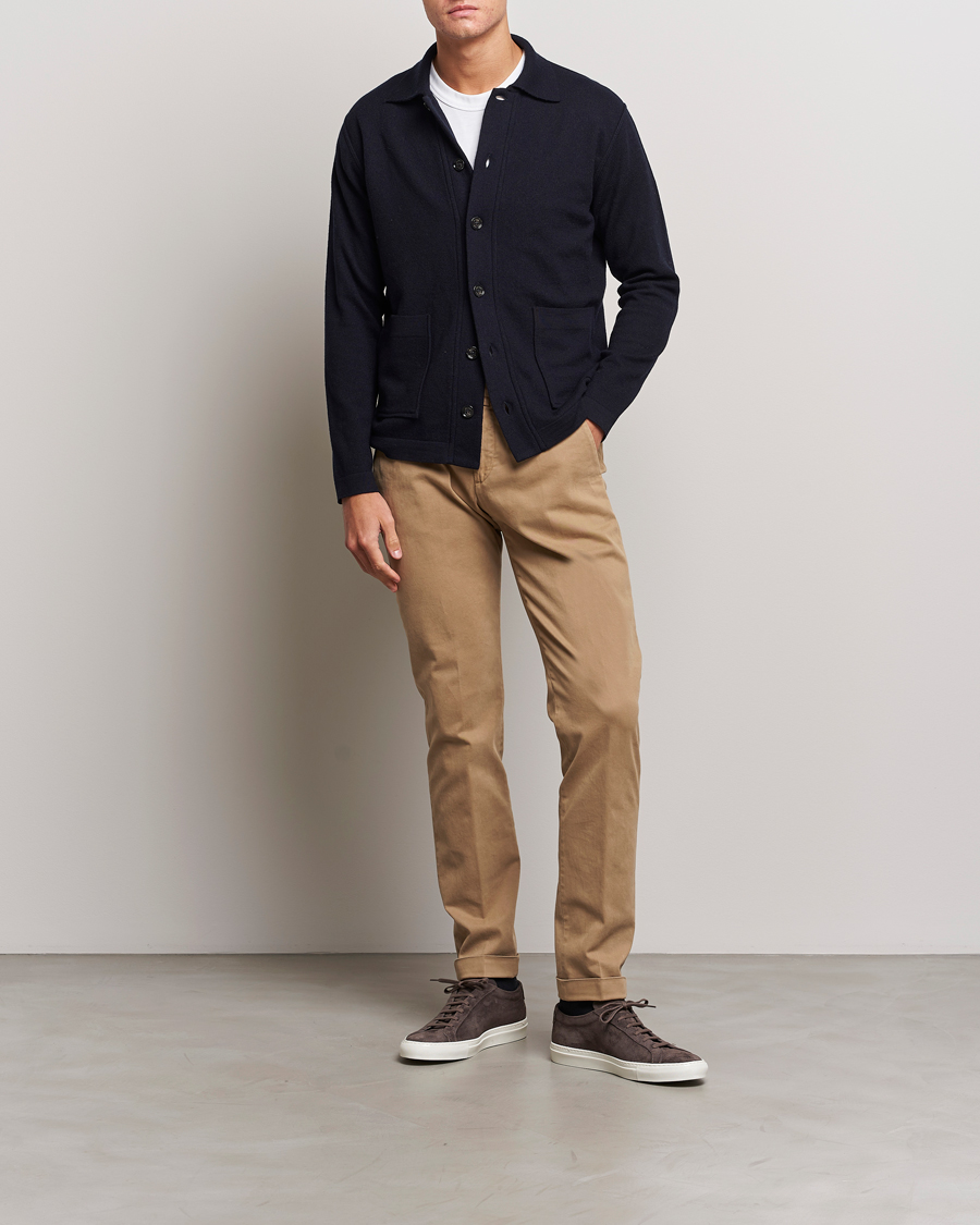 Men | Trousers | Briglia 1949 | Slim Fit Cotton Stretch Chino Beige