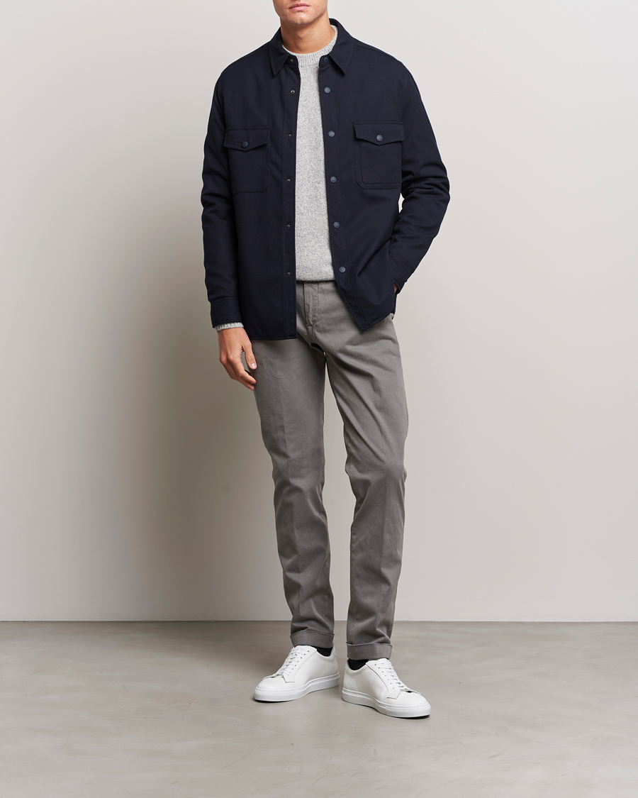 Men | Trousers | Briglia 1949 | Slim Fit Cotton Stretch Chino Grey