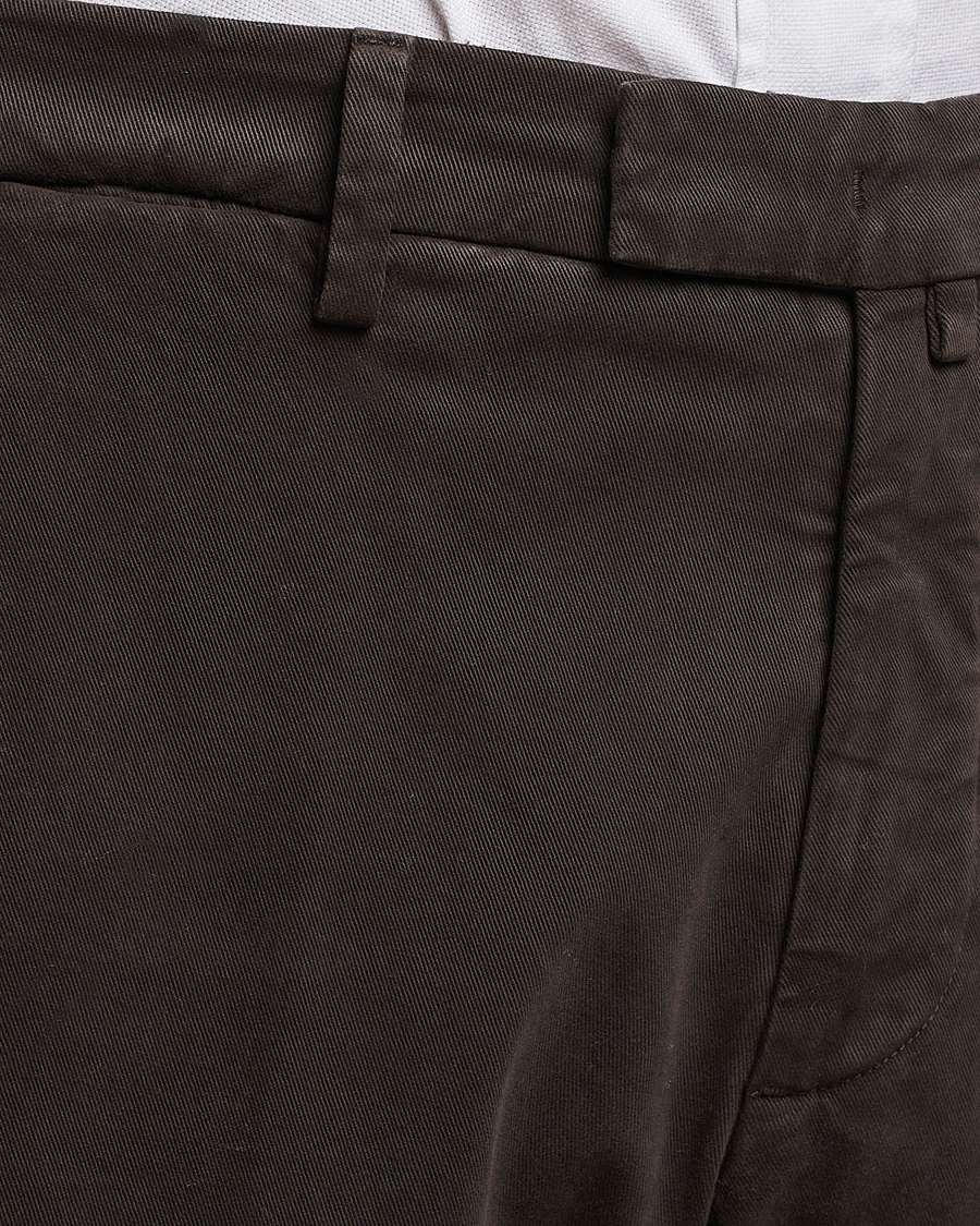 Men | Trousers | Briglia 1949 | Slim Fit Cotton Stretch Chino Dark Brown