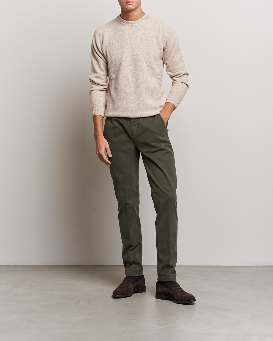 Men | Trousers | Briglia 1949 | Slim Fit Cotton Stretch Chino Military