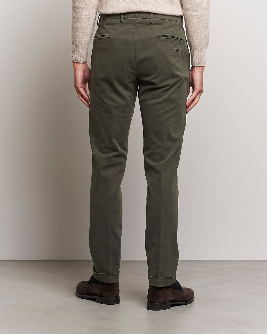 Men | Trousers | Briglia 1949 | Slim Fit Cotton Stretch Chino Military