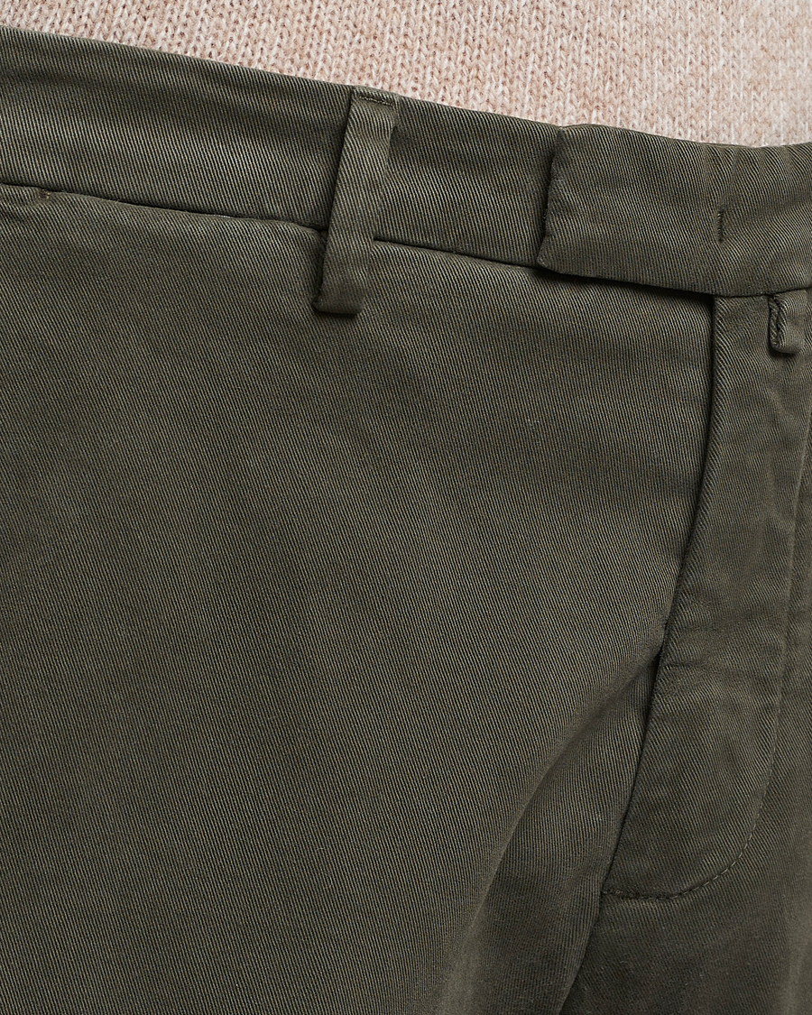 Men | Trousers | Briglia 1949 | Slim Fit Cotton Stretch Chino Military