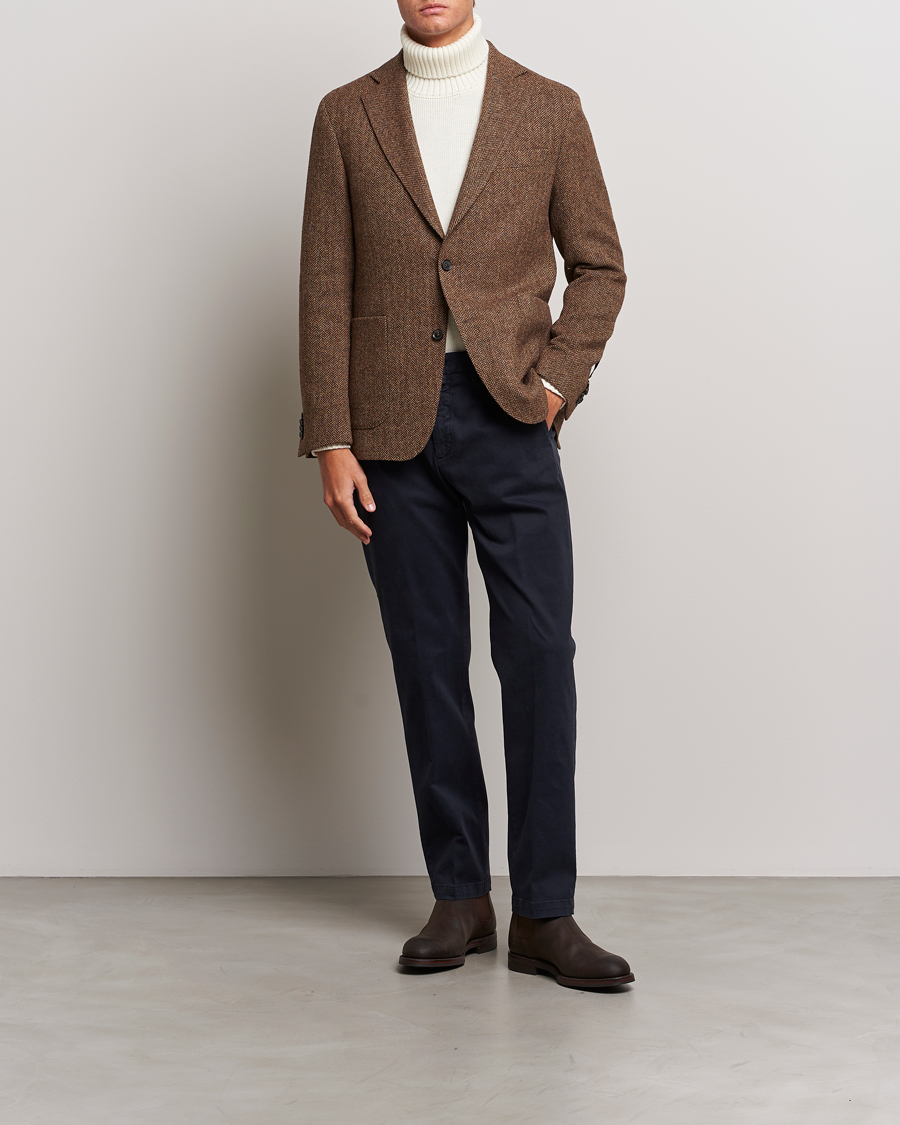 Men | Trousers | Briglia 1949 | Soho Tailored Easy Fit Chino Navy