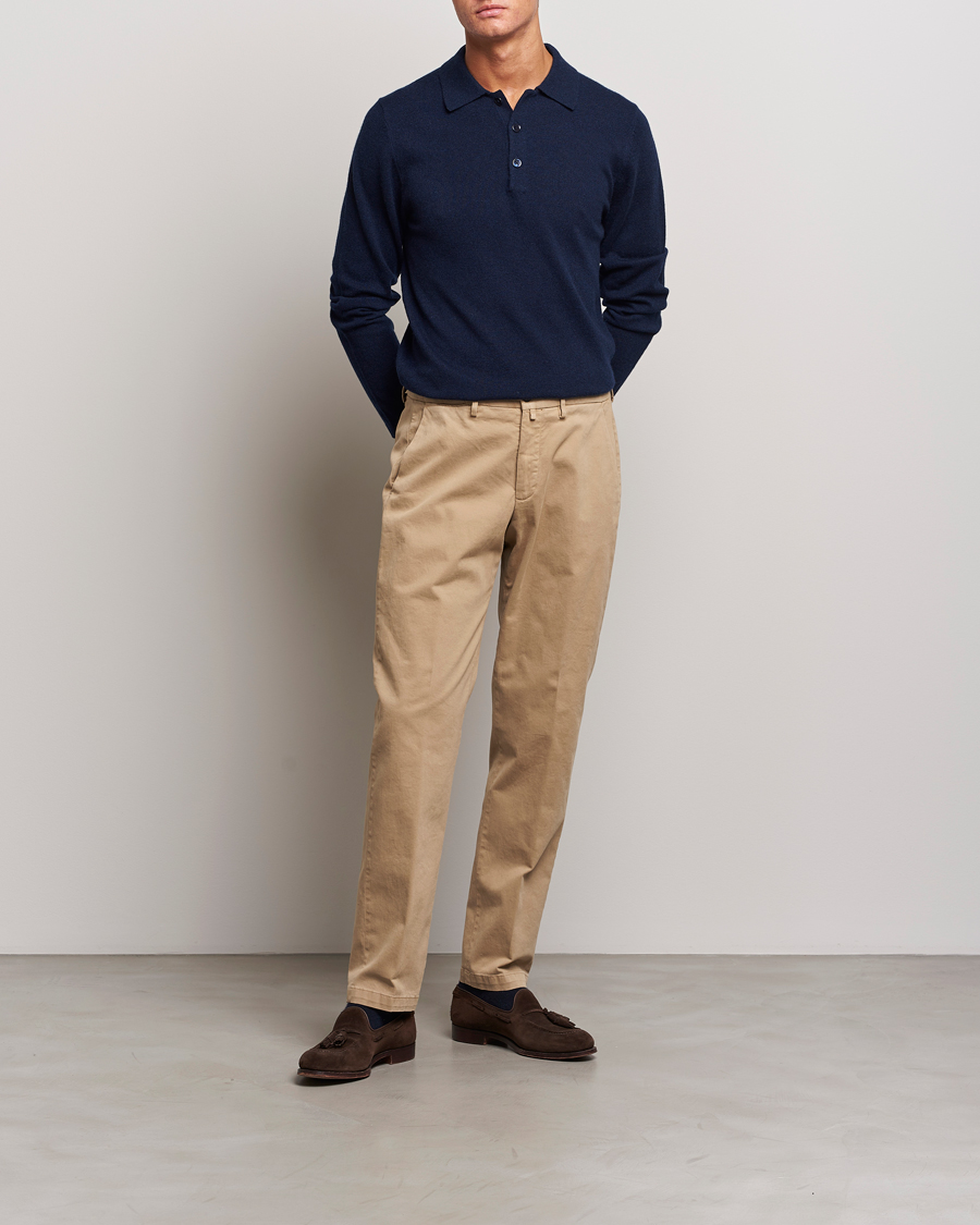 Men | Trousers | Briglia 1949 | Soho Tailored Easy Fit Chino Beige