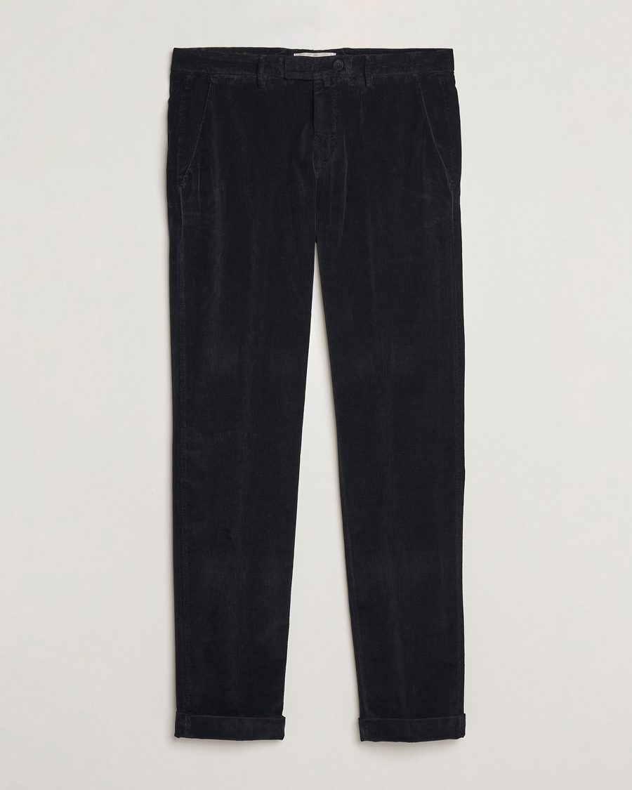 Men | Briglia 1949 | Briglia 1949 | Slim Fit Corduroy Trousers Black