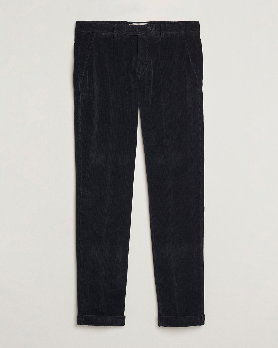 Men | Trousers | Briglia 1949 | Slim Fit Corduroy Trousers Black