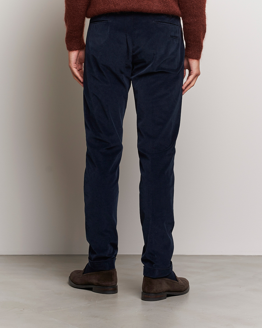Men | Trousers | Briglia 1949 | Slim Fit Corduroy Trousers Navy