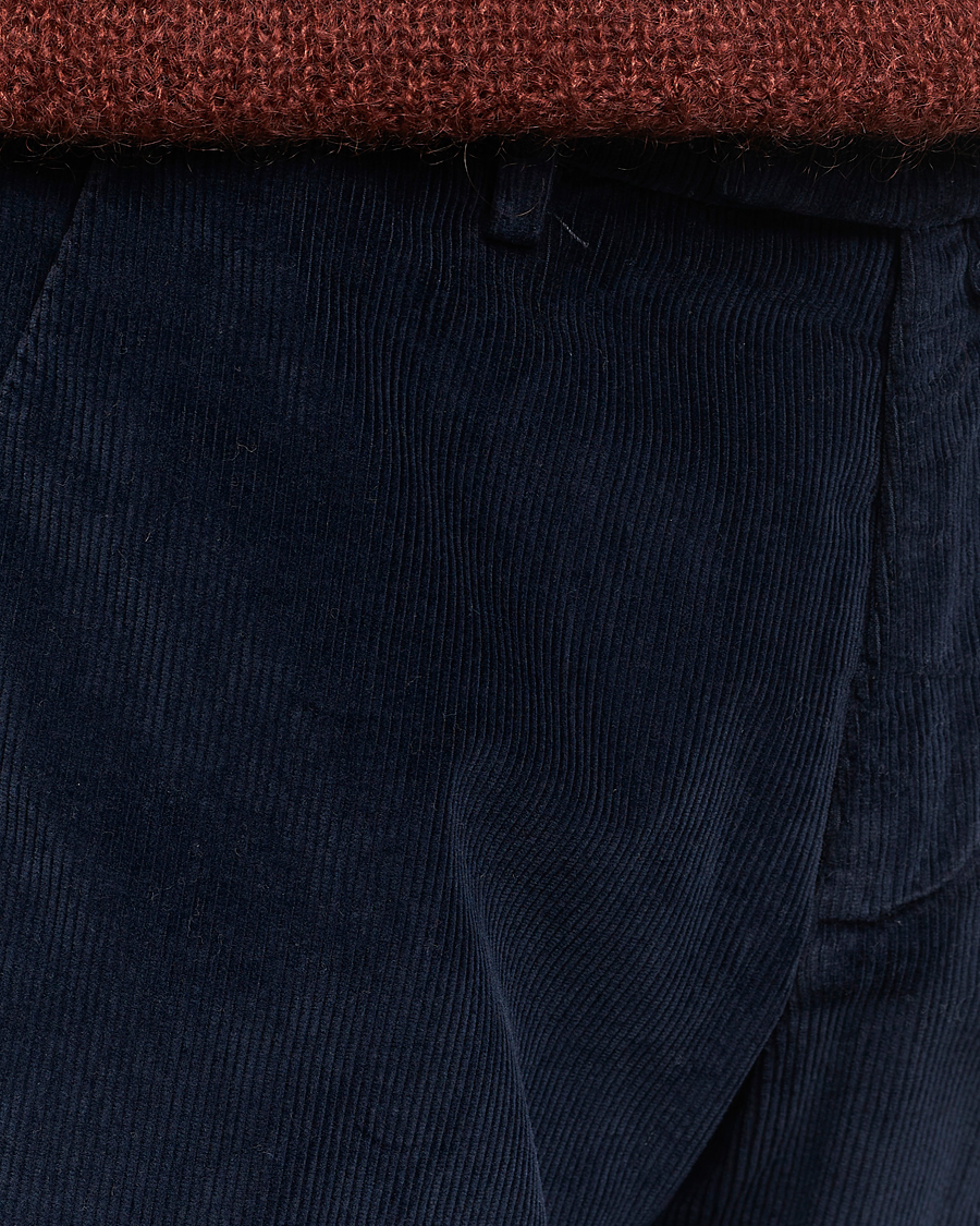 Men | Trousers | Briglia 1949 | Slim Fit Corduroy Trousers Navy