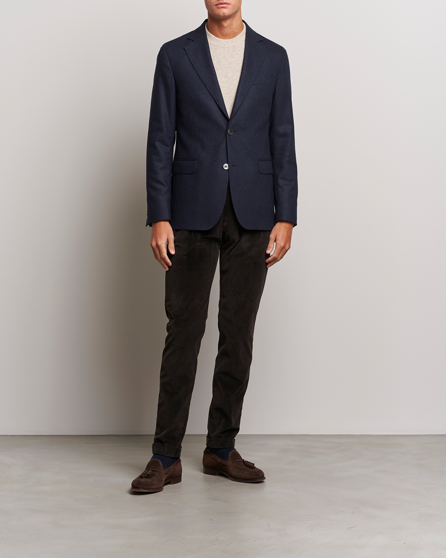 Men | Trousers | Briglia 1949 | Slim Fit Corduroy Trousers Dark Brown