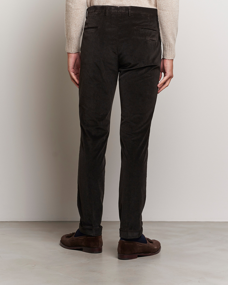 Men | Trousers | Briglia 1949 | Slim Fit Corduroy Trousers Dark Brown
