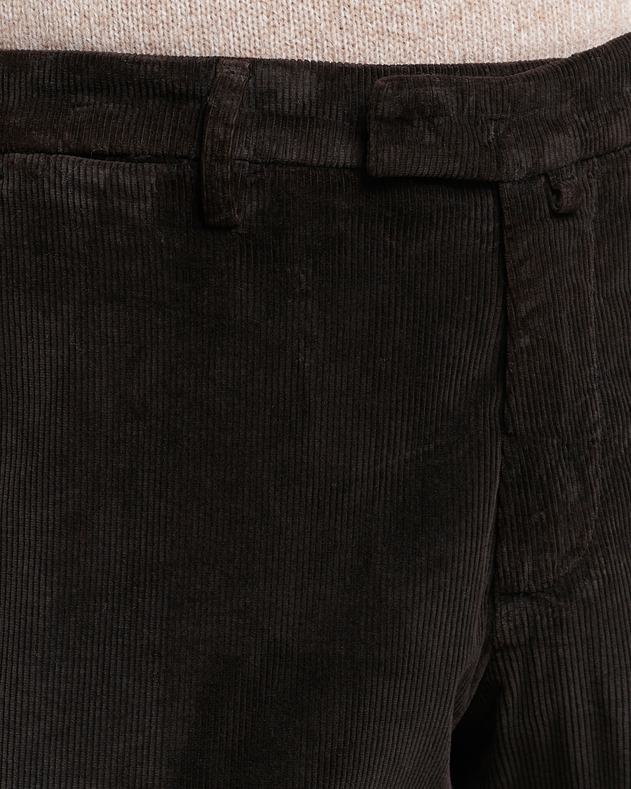 Men | Trousers | Briglia 1949 | Slim Fit Corduroy Trousers Dark Brown