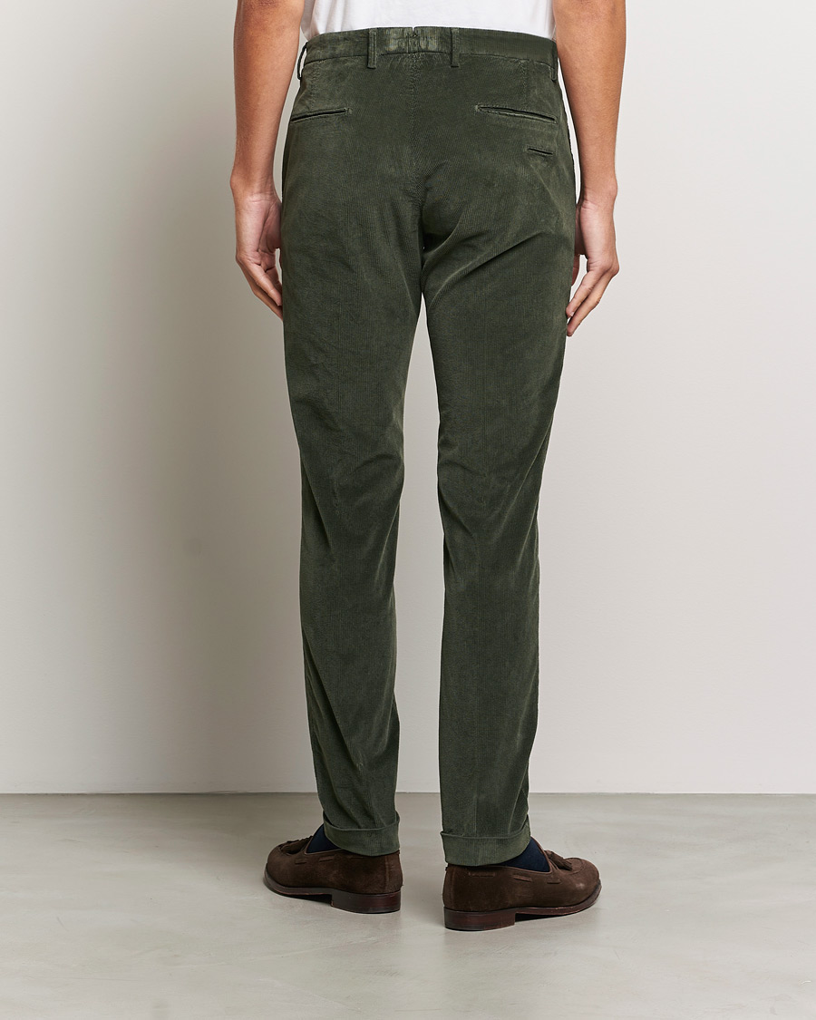 Men | Trousers | Briglia 1949 | Slim Fit Corduroy Trousers Dark Green