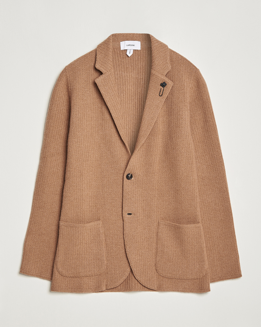 Men | Blazers | Lardini | Knitted Cashmere Blazer Beige
