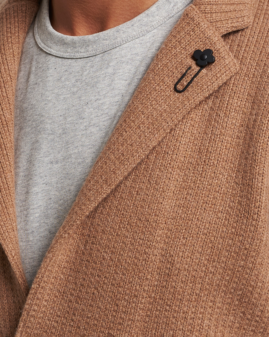 Men | Blazers | Lardini | Knitted Cashmere Blazer Beige