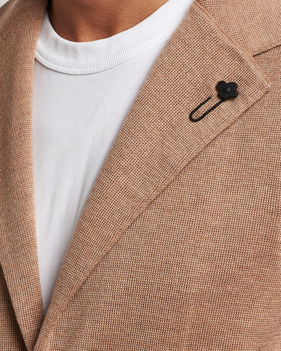 Men | Blazers | Lardini | Knitted Wool Blazer Beige
