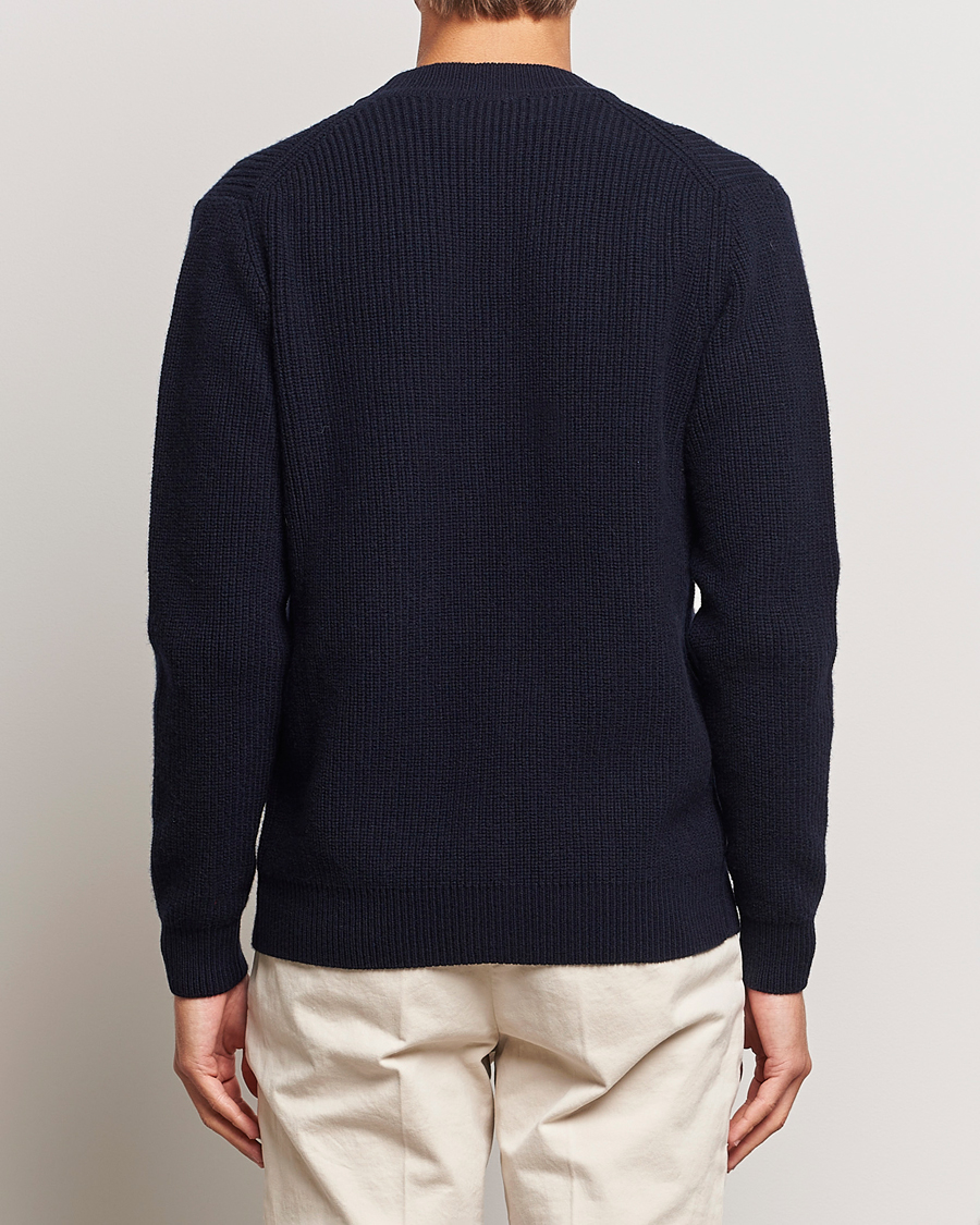 Men | Sweaters & Knitwear | Lardini | Wool/Cashmere Knitted Cardigan Navy