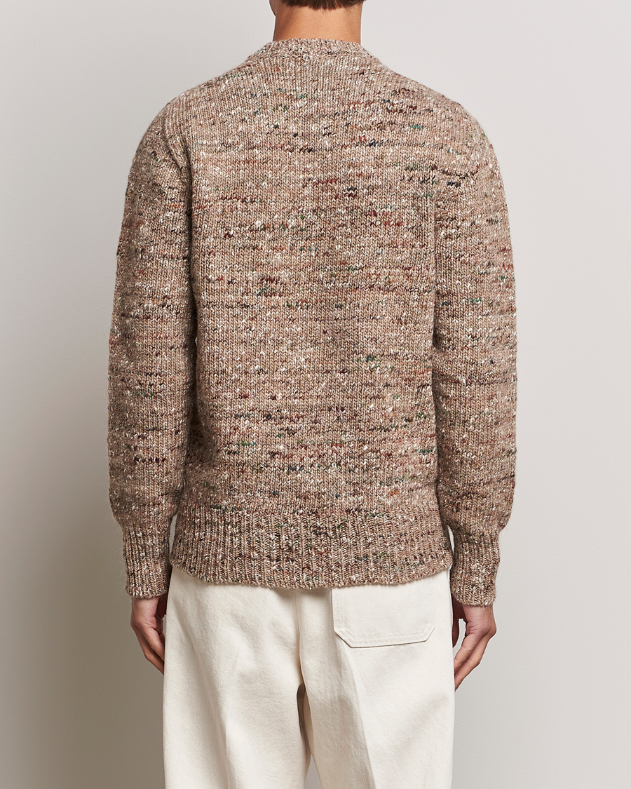 Men | Sweaters & Knitwear | Lardini | Wool/Alpaca/Silk Boucle Roundneck Beige