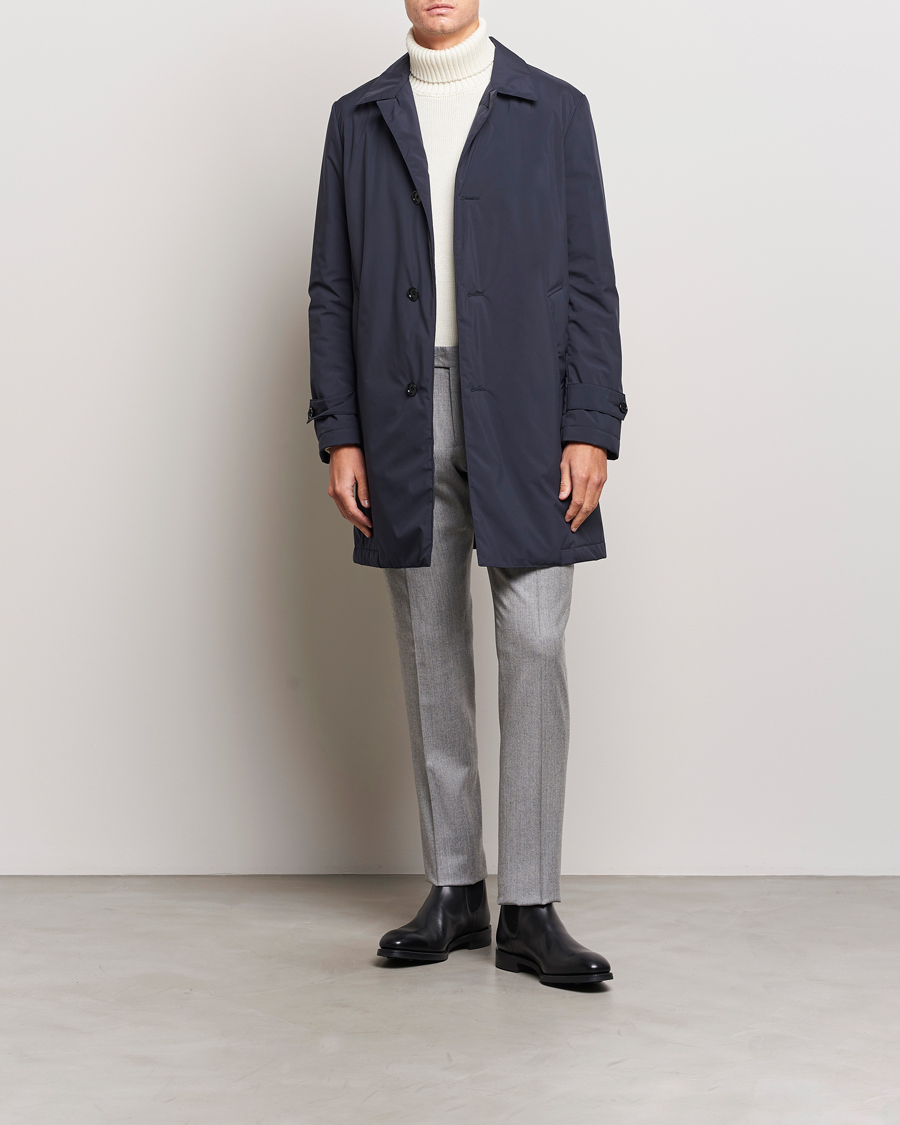 Men | Coats & Jackets | Lardini | Packable Water Repellent Coat Navy
