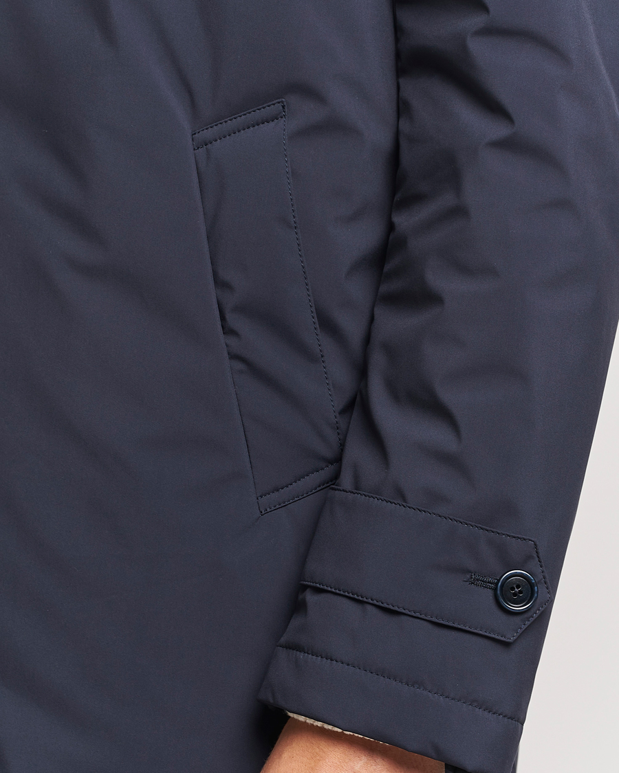 Men | Coats & Jackets | Lardini | Packable Water Repellent Coat Navy