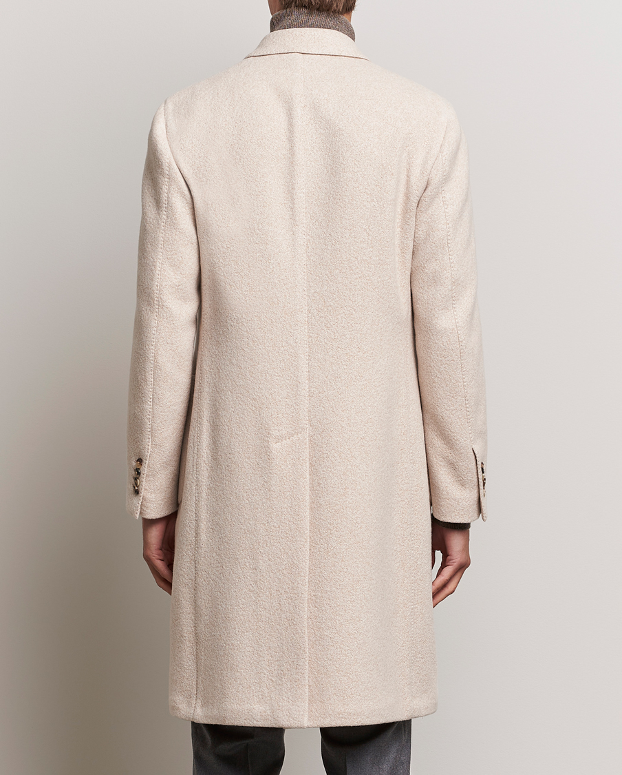 Men | Coats & Jackets | Lardini | Wool/Silk/Cashmere Double Breasted Coat Beige