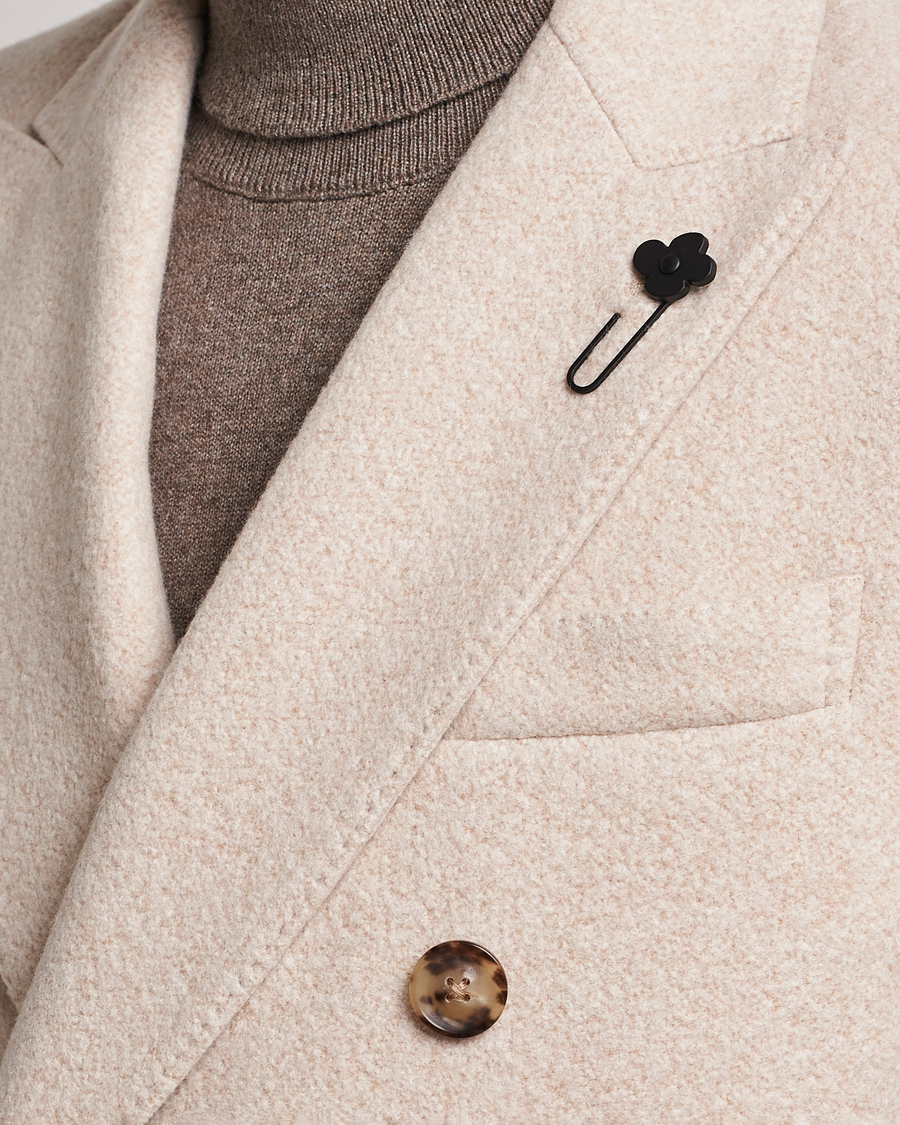 Men | Coats & Jackets | Lardini | Wool/Silk/Cashmere Double Breasted Coat Beige